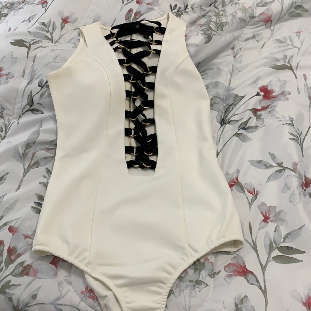 Cross front bodysuit